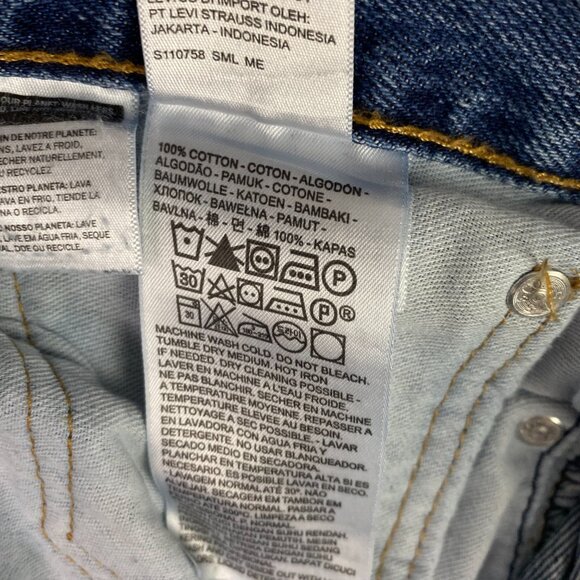 Levi's 505 Regular Fit Straight Leg Jeans Men's 40 x 32 Fits 40 x 30 Blue Cotton - Picture 7 of 13